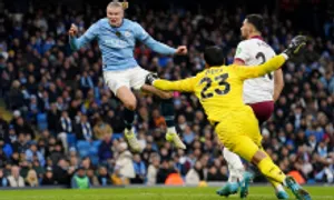 Haaland ghi cú đúp, giúp Man City thắng đậm Haaland ghi cú đúp, giúp Man City thắng đậm